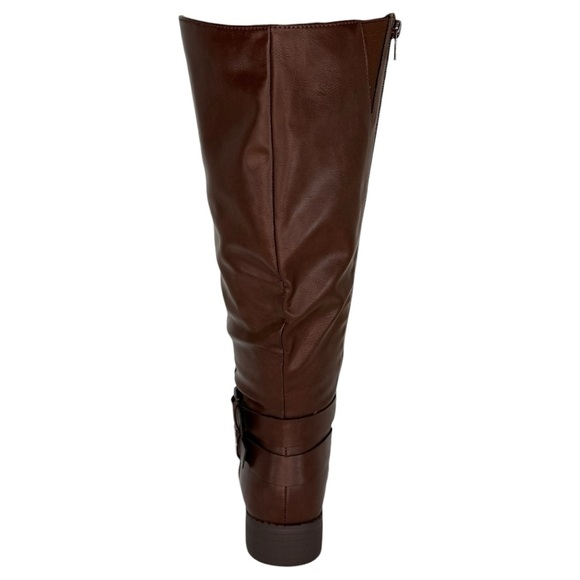 Style & Co Maliaa Brown Faux Leather Wide Calf Knee High Womens Boots Size 6M - Picture 4 of 13